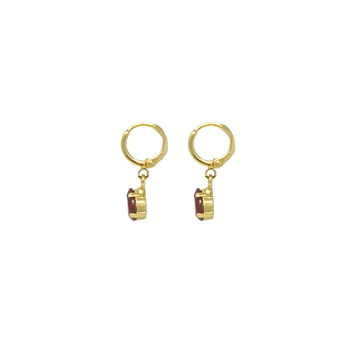 Orecchini Cerchietto con Pietra Mini Hoops Angel