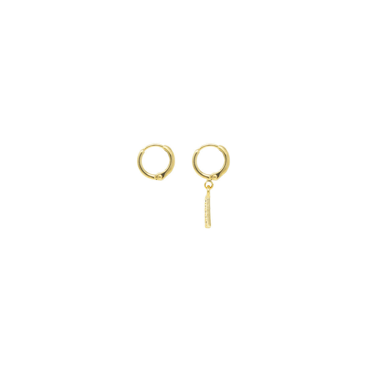 Orecchini Cerchietto con Lettera in Zirconi Mini Hoops & Zircon Letter