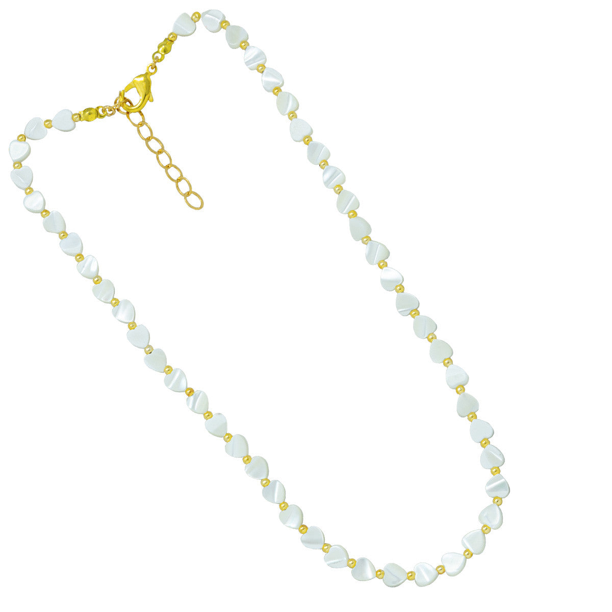 Collana con Cuori in Madreperla Big White Love