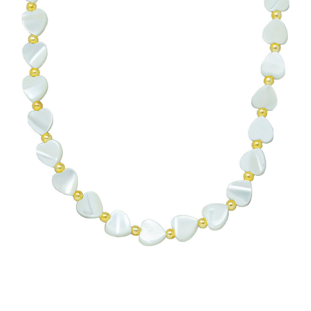 Collana con Cuori in Madreperla Big White Love