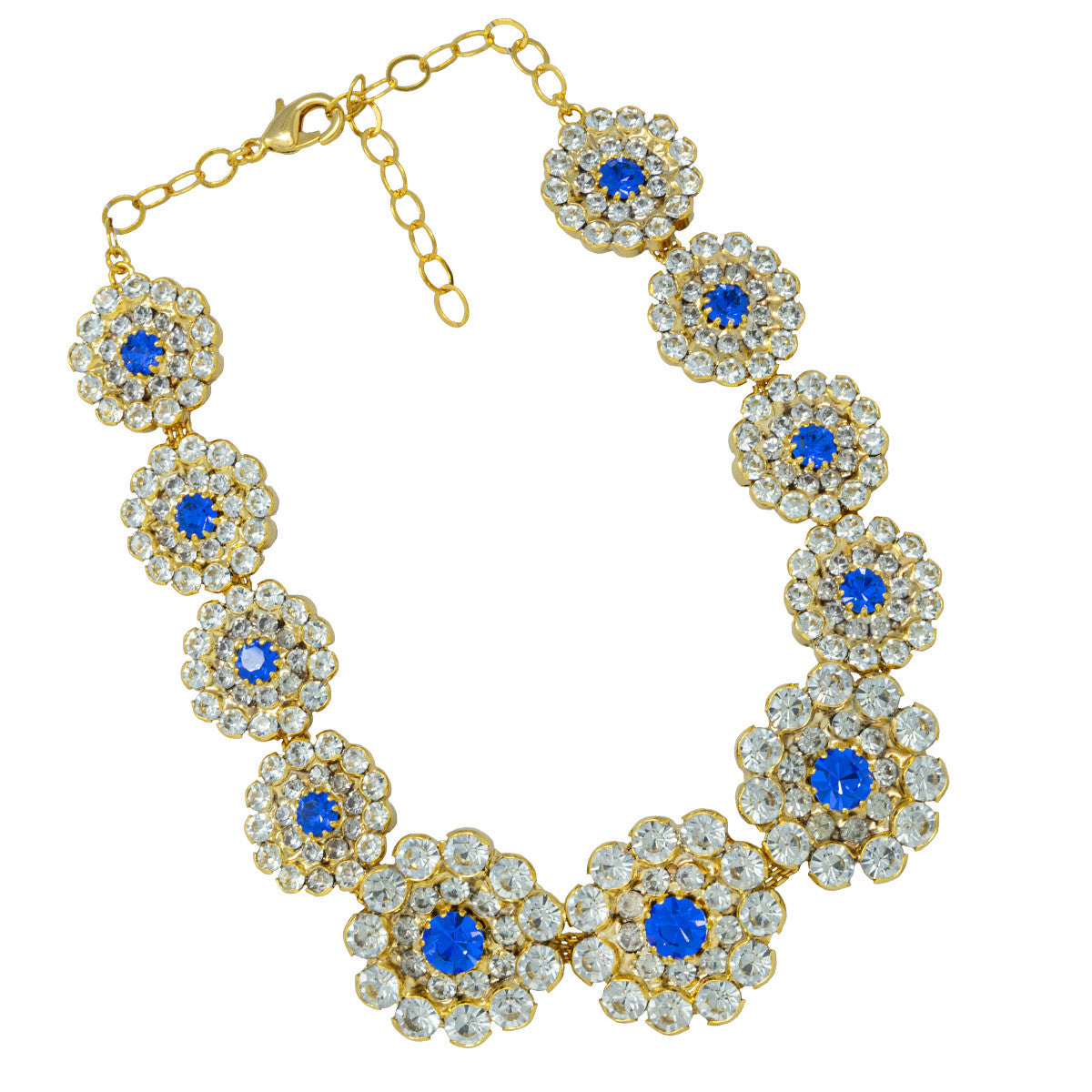 Collana con Pietre e Strass Blu Diamonds