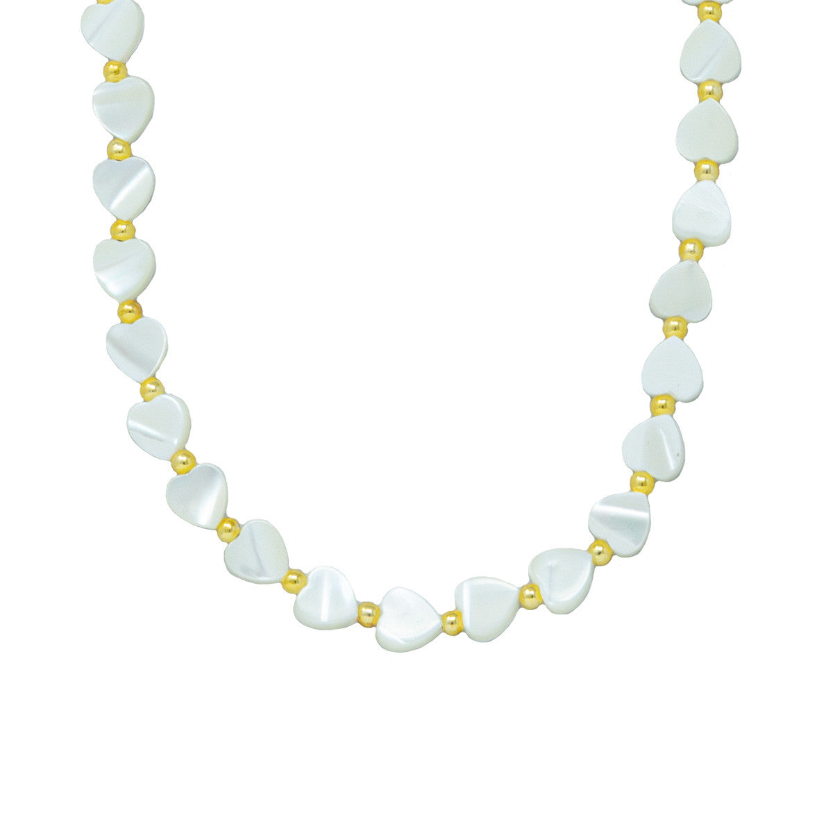 Collana con Cuori in Madreperla Mini White Love