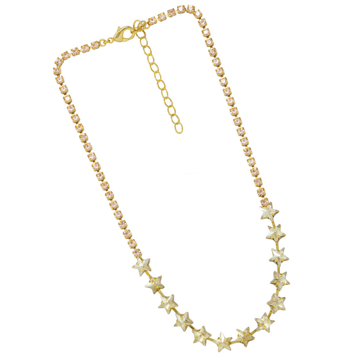 Collana con Pietre a Stella e Strass Star To Star