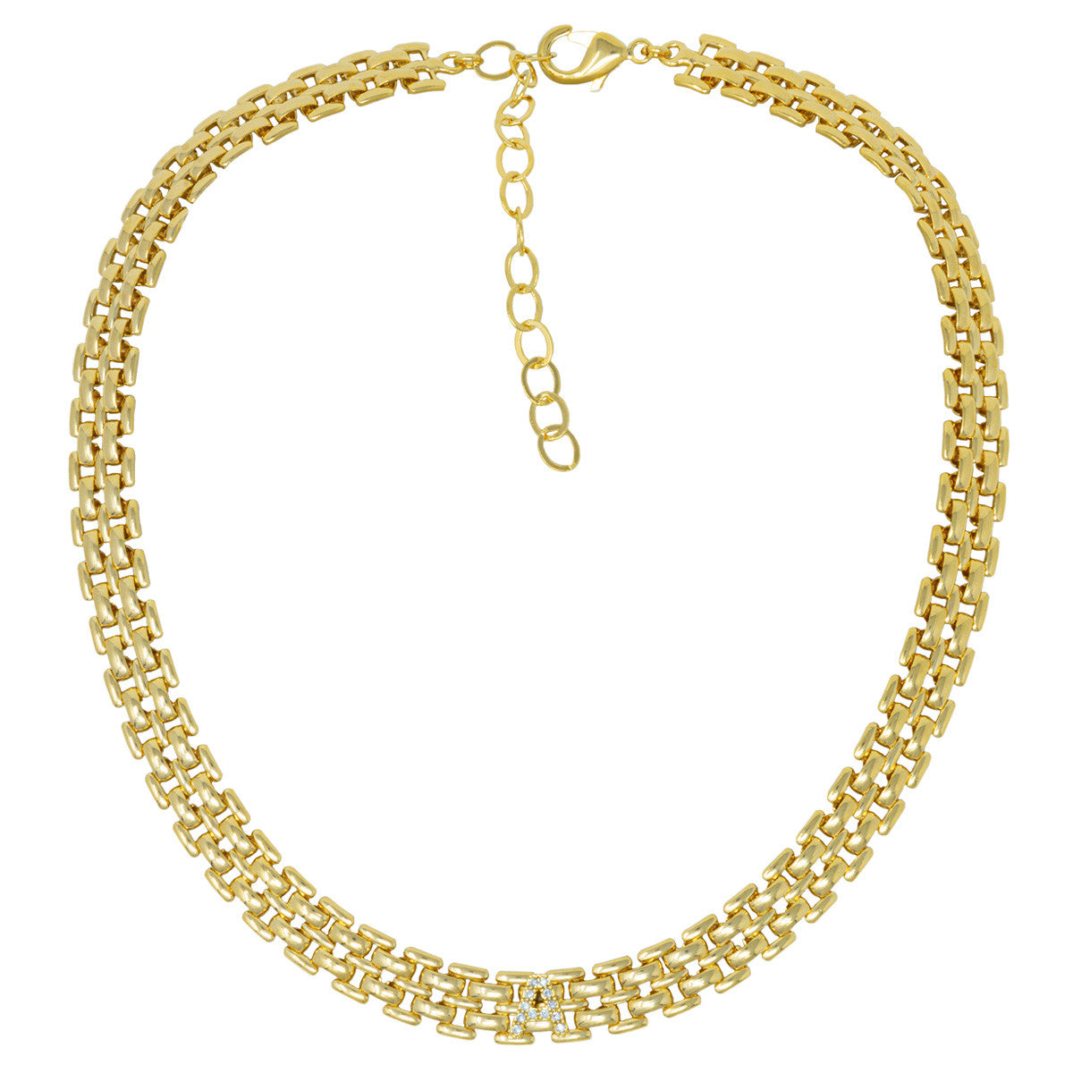 Collana con Catena e Simbolo o Lettera in Zirconi Milano Mini
