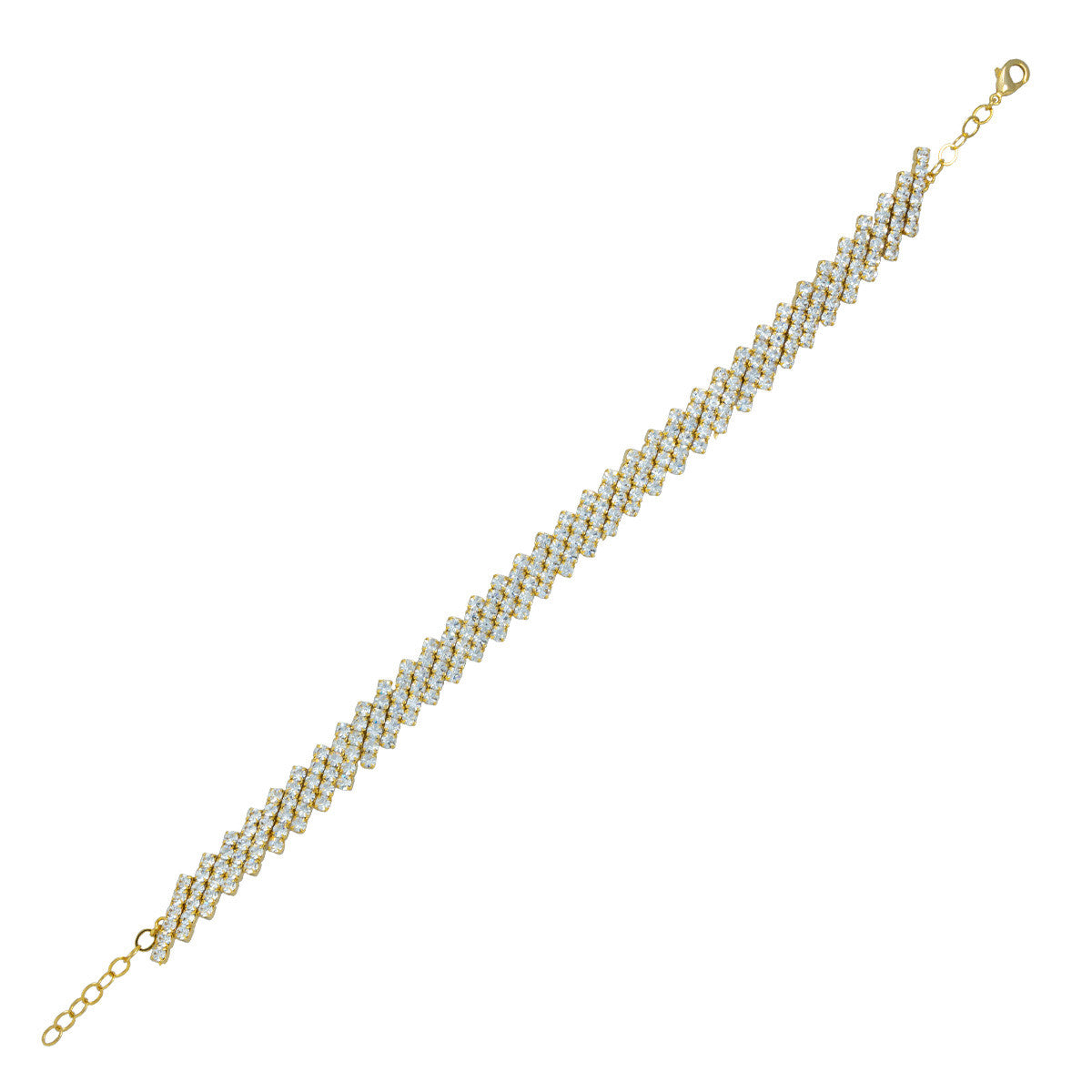 Collana Strass Zig - Zag