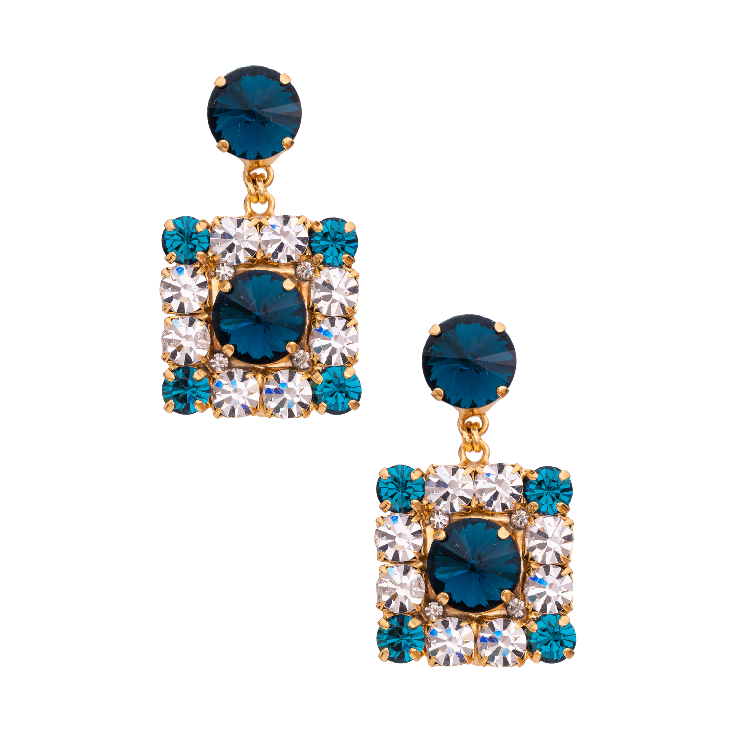 Orecchini In Catena Con Strass E Pietre Rivolo Eriel