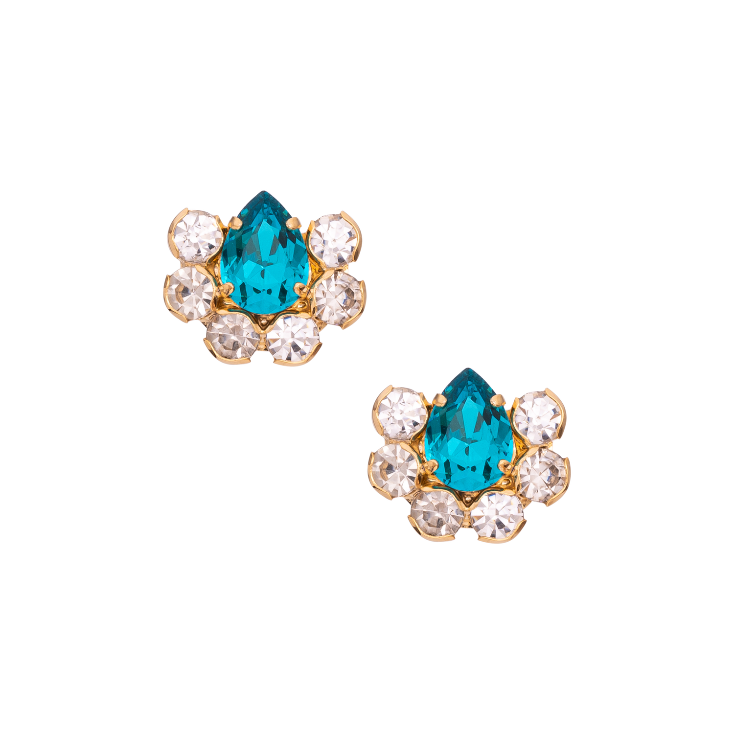 Orecchini In Catena Con Strass Tonda E Goccia 14x10 Spalsh