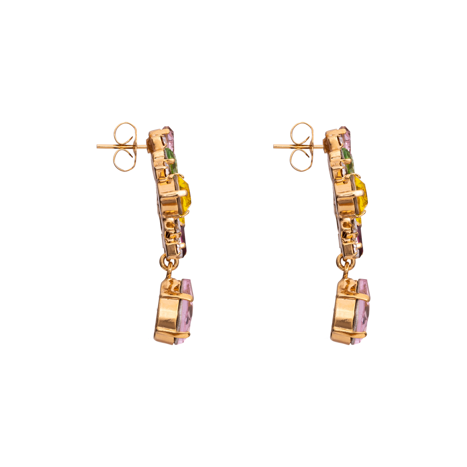 Orecchini In Strass Con Pietre Navette E Goccie Joy