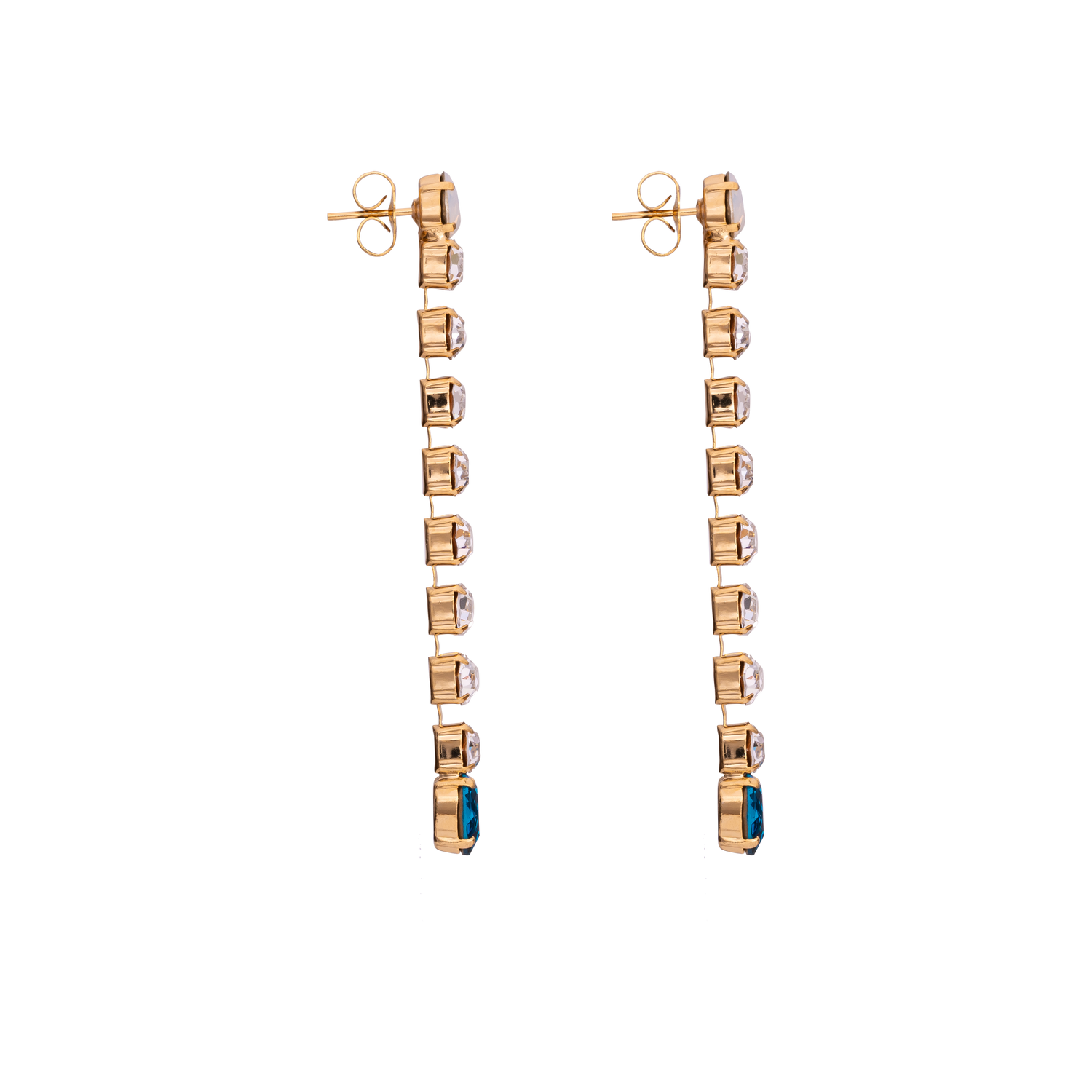 Orecchini In Catena Con Strass E Goccia Ines