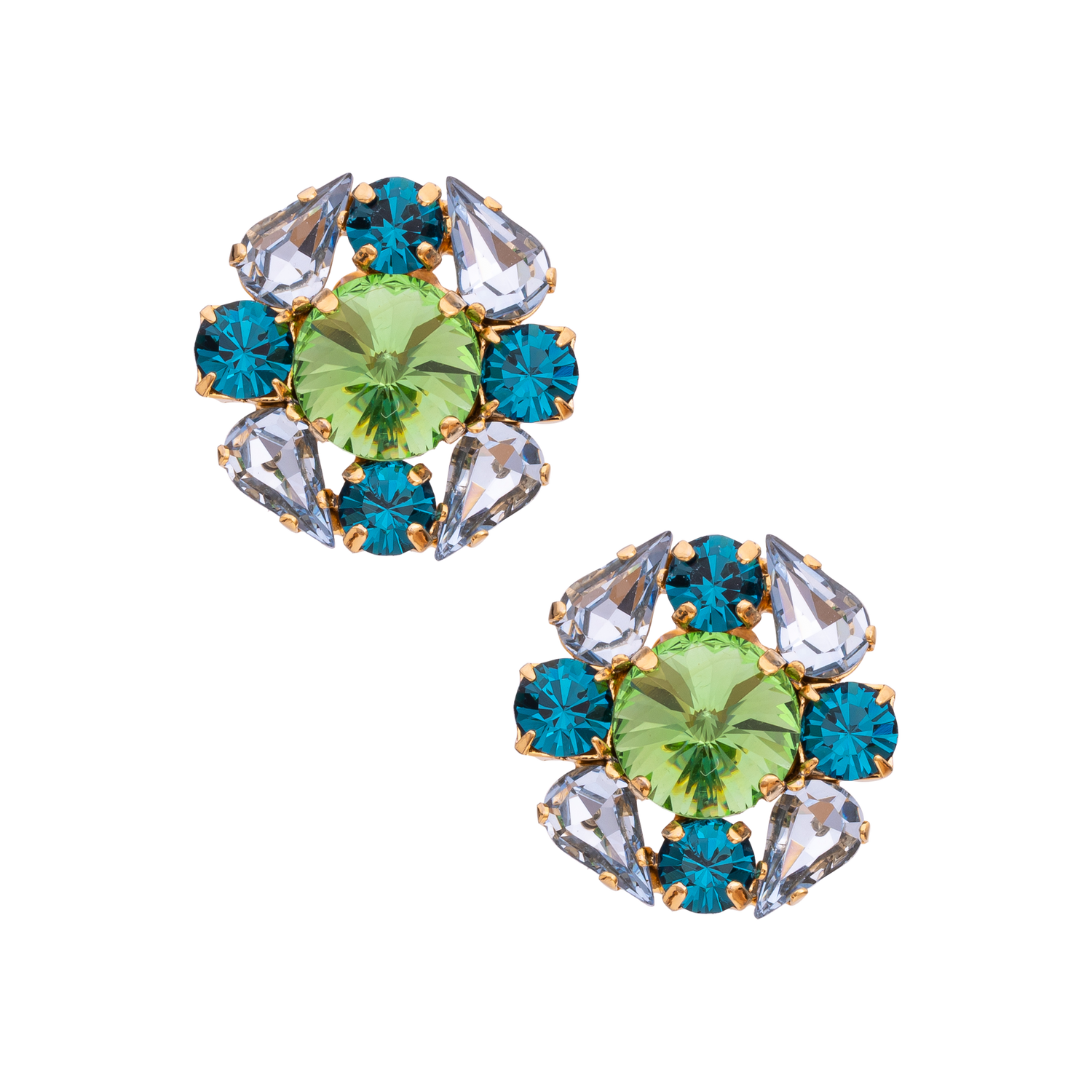 Orecchini In Catena Strass SS29 E Pietre, Goccia 10x6 E Rivolo MM12 Afrodite
