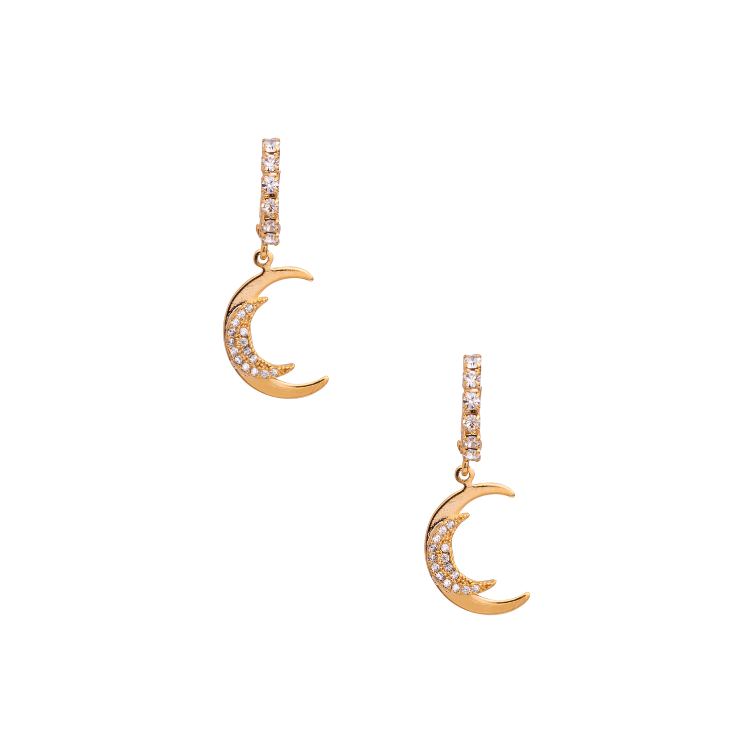 Orecchini Con Cerchietto In Strass, Stella Metallo Lavorato E Stella In Zirconi Kerry Small