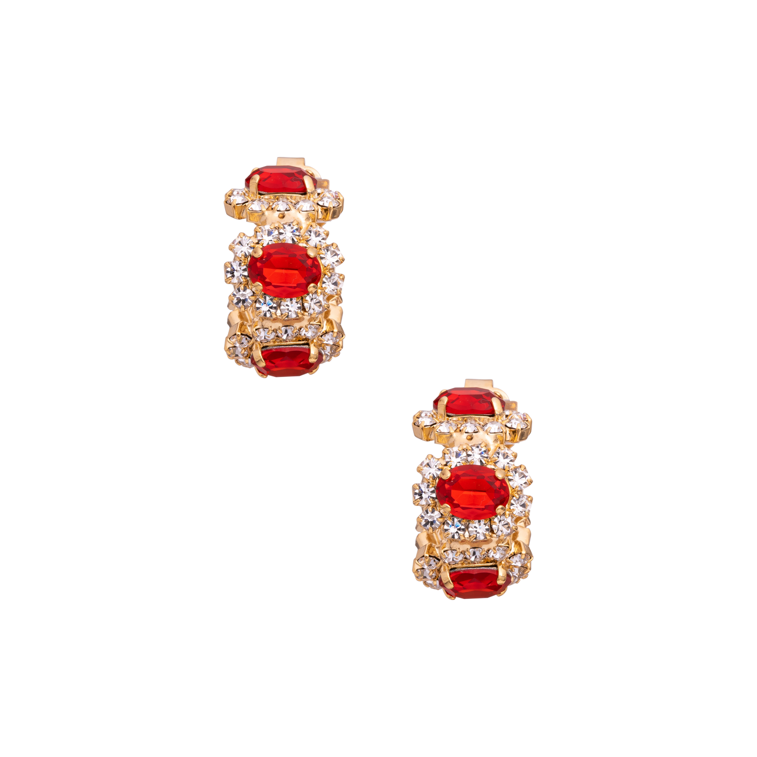 Orecchini In Strass E Pietre Ovali Julienne