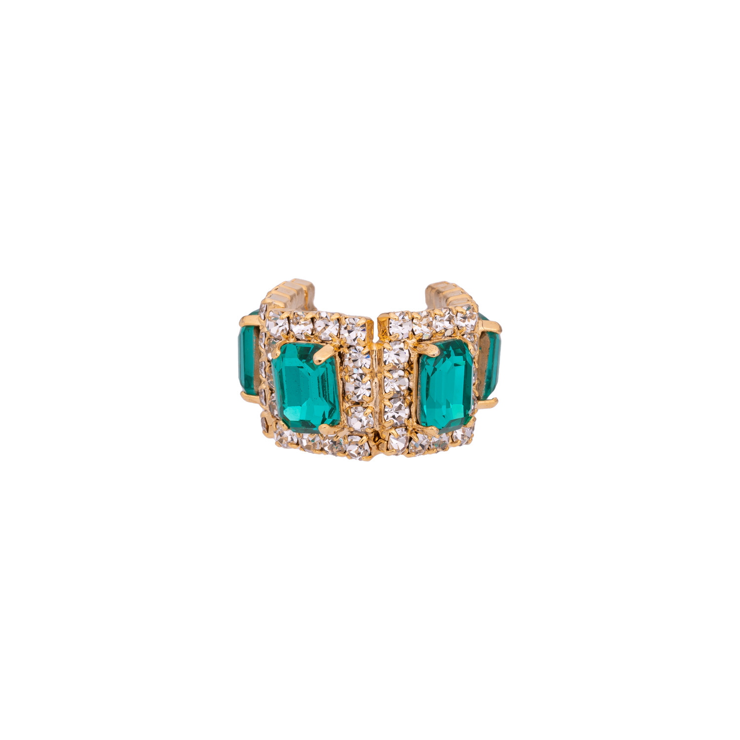 Earcuf In Strass E Pietre Ottagonali Elenoire