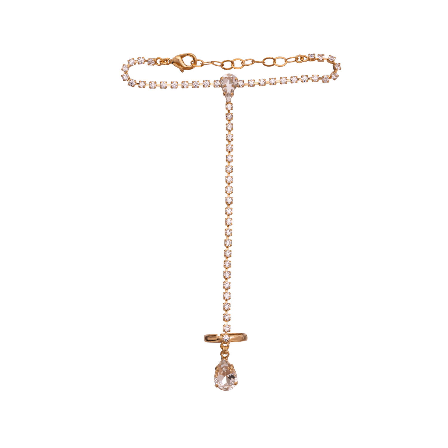 Baciamano Crystal Drop Con Strass E Goccia