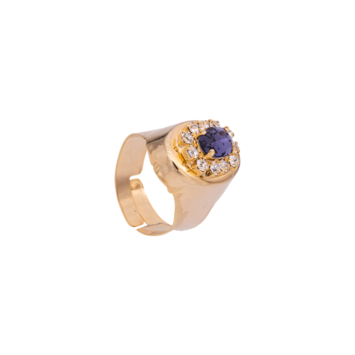 Anello In Strass E Ovale Alma S