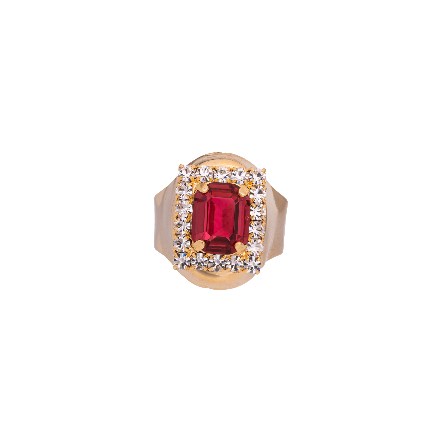Anello In Strass E Ottagonale Becky M