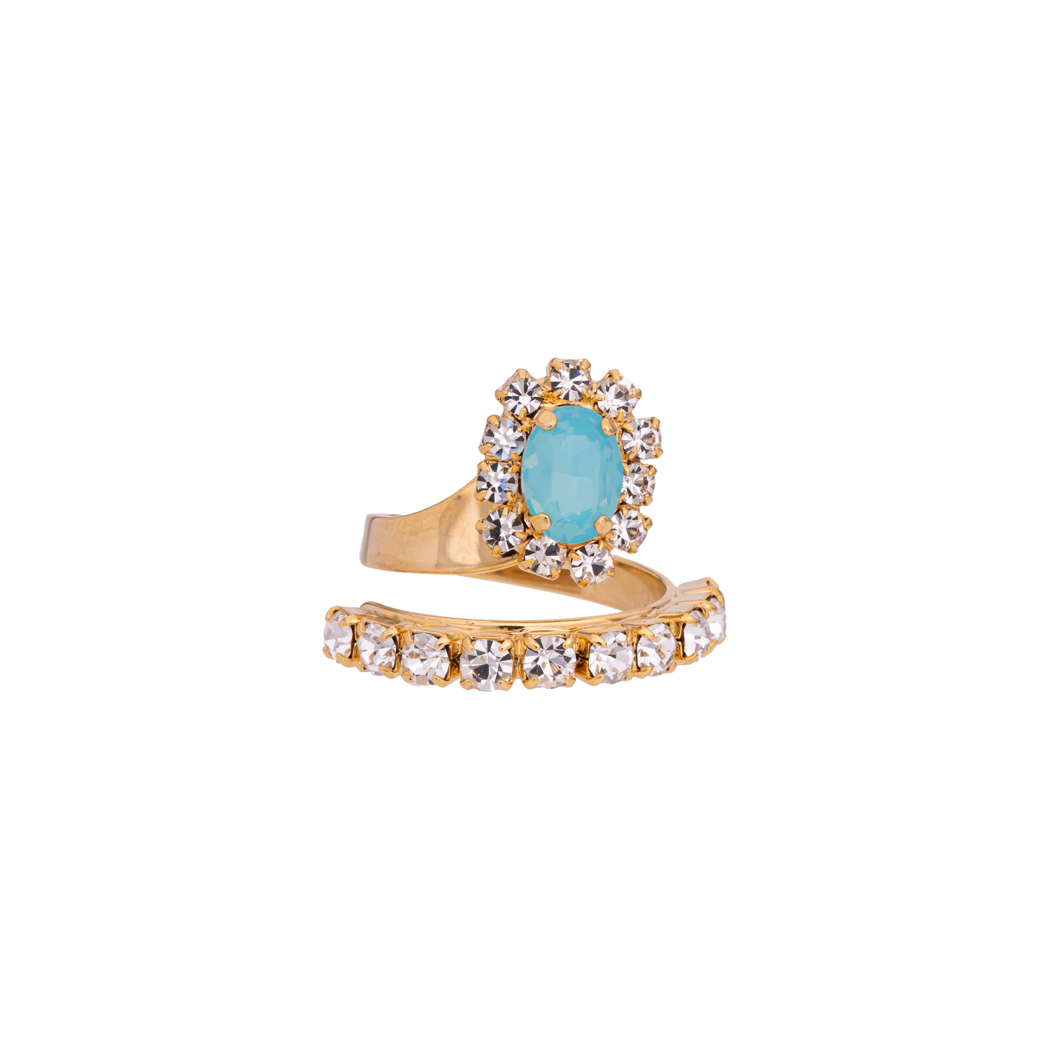 Anello In Strass E Pietra Ovale Valentina