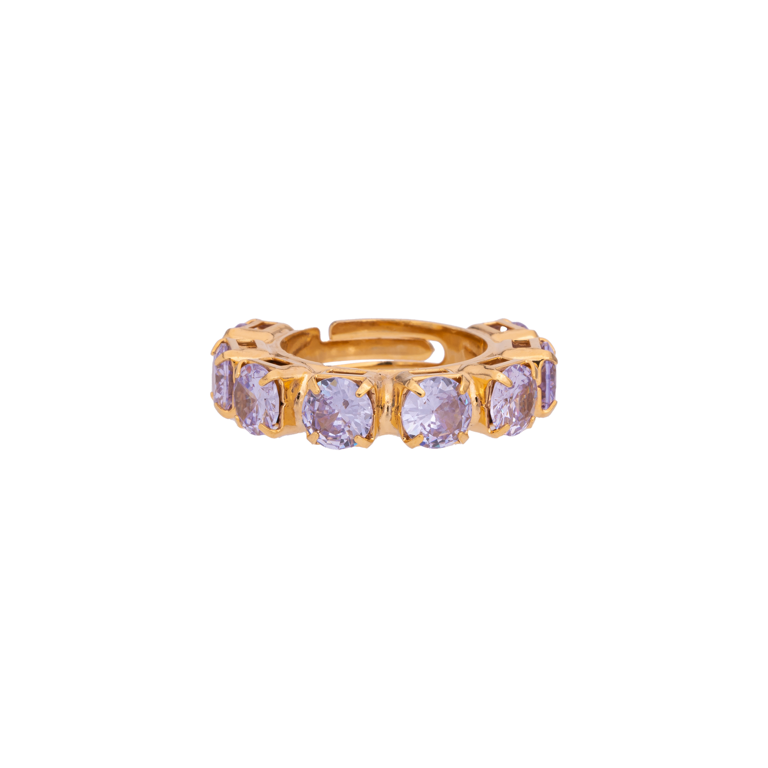 Anello In Catena Strass Zirconi Lavander Zircon