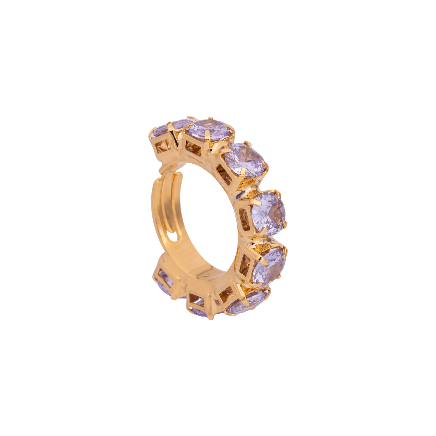 Anello In Catena Strass Zirconi Lavander Zircon