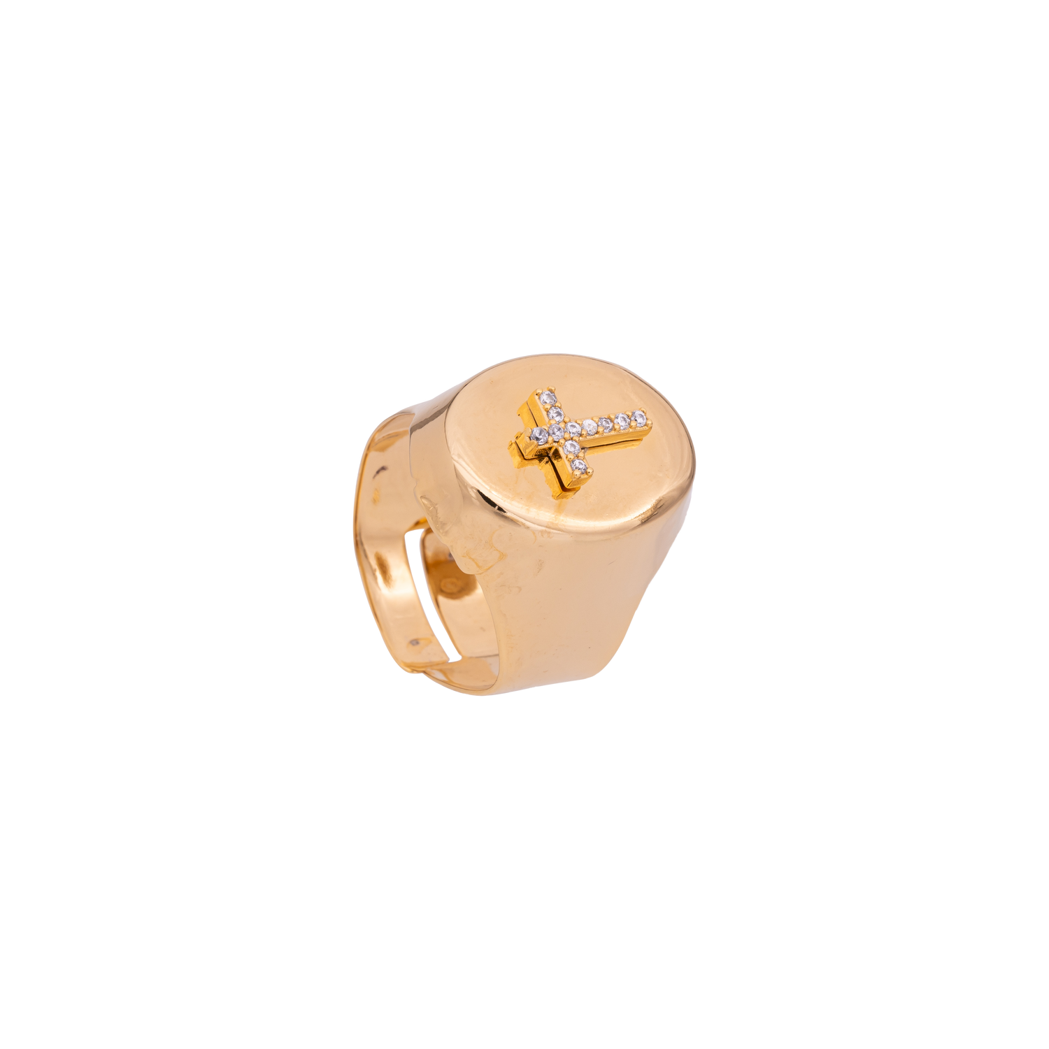 Anello In Croce Zirconi Redentore