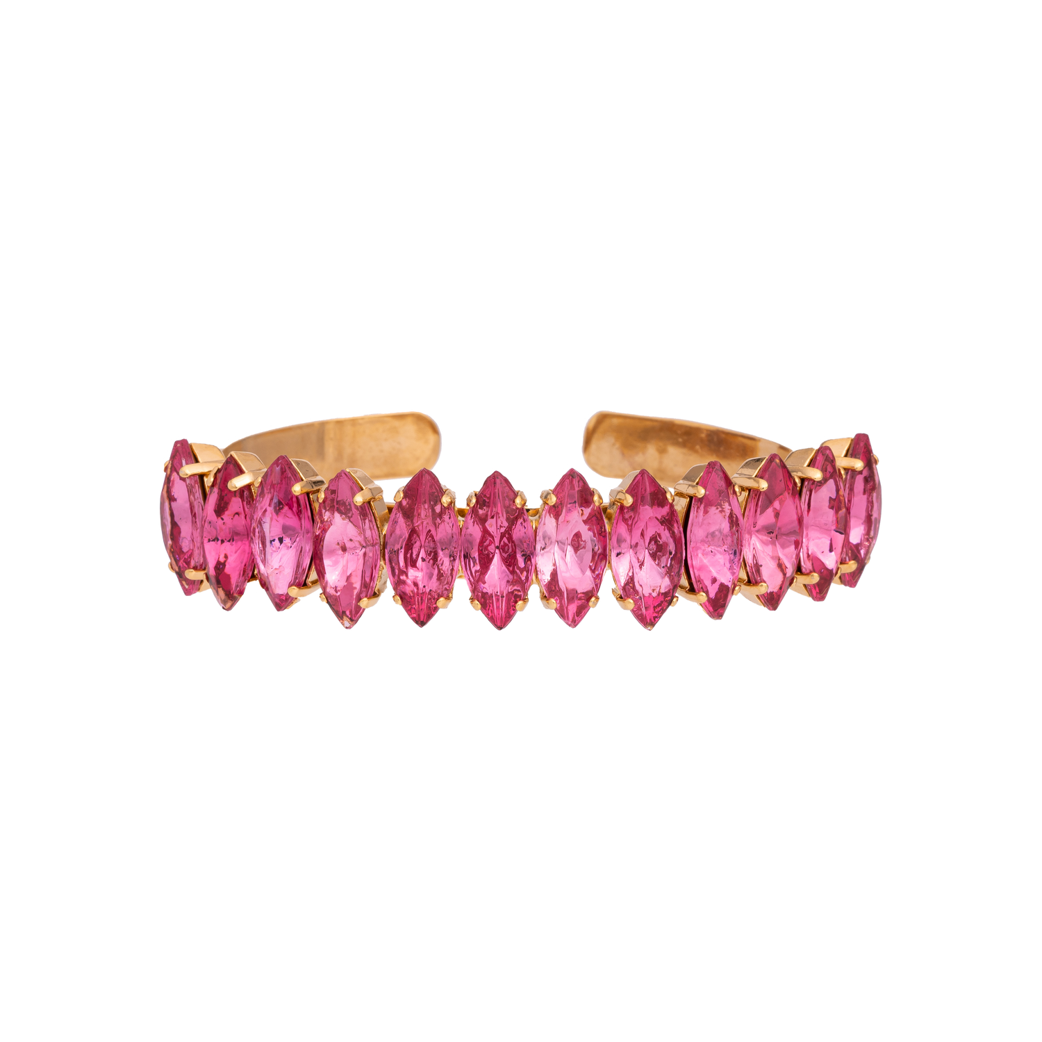 Bracciale Con Base Metallica E Pietre Navette Morgana