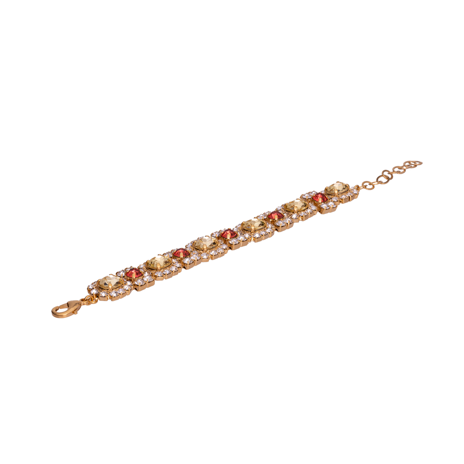 Bracciale In Catena Strass, Pietra E Ovale Dafne