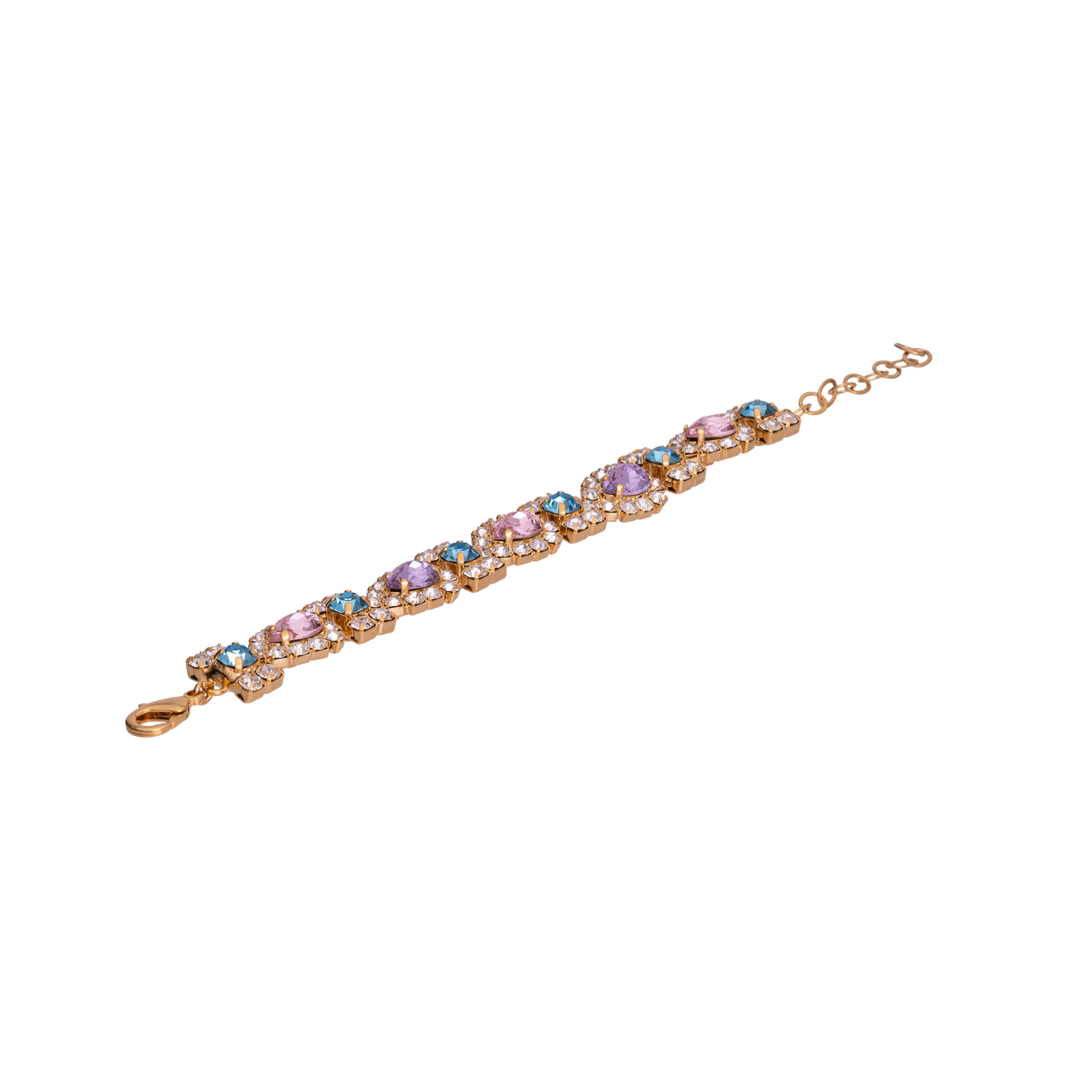 Bracciale In Catena Strass, Pietre E Goccia Chloe