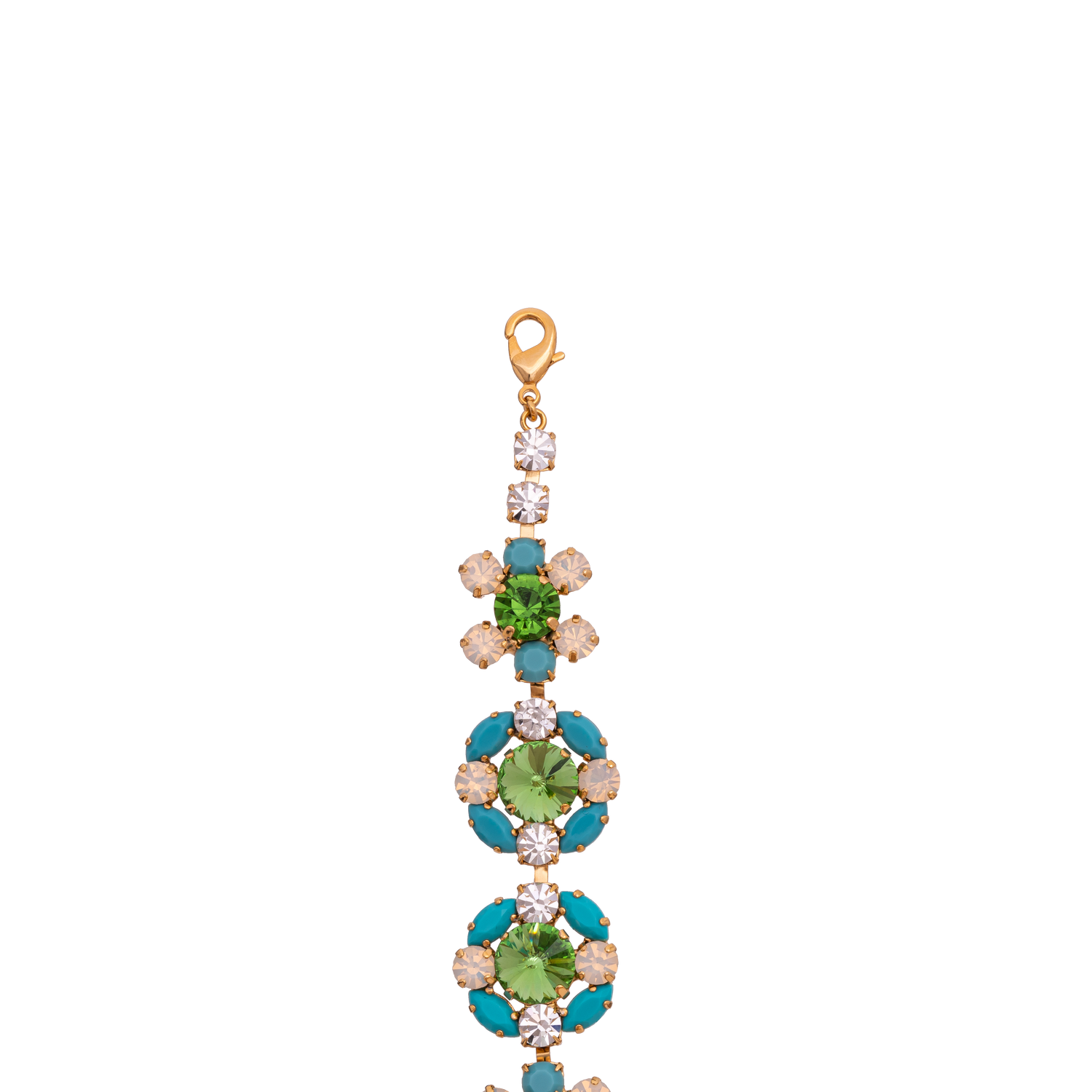 Bracciale In Catena Strass E Pietre , Navetta , Rivolo Afrodite