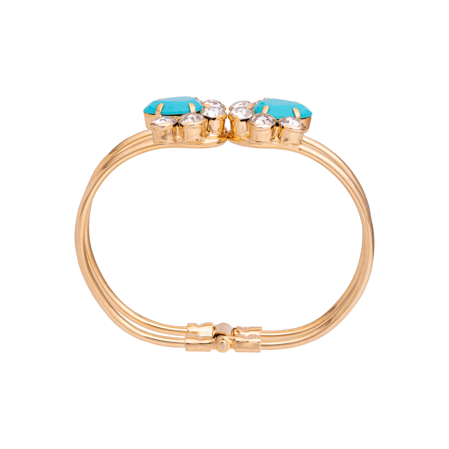 Bracciale In Catena Strass Tonda E Goccia E Base Rigida Spalsh