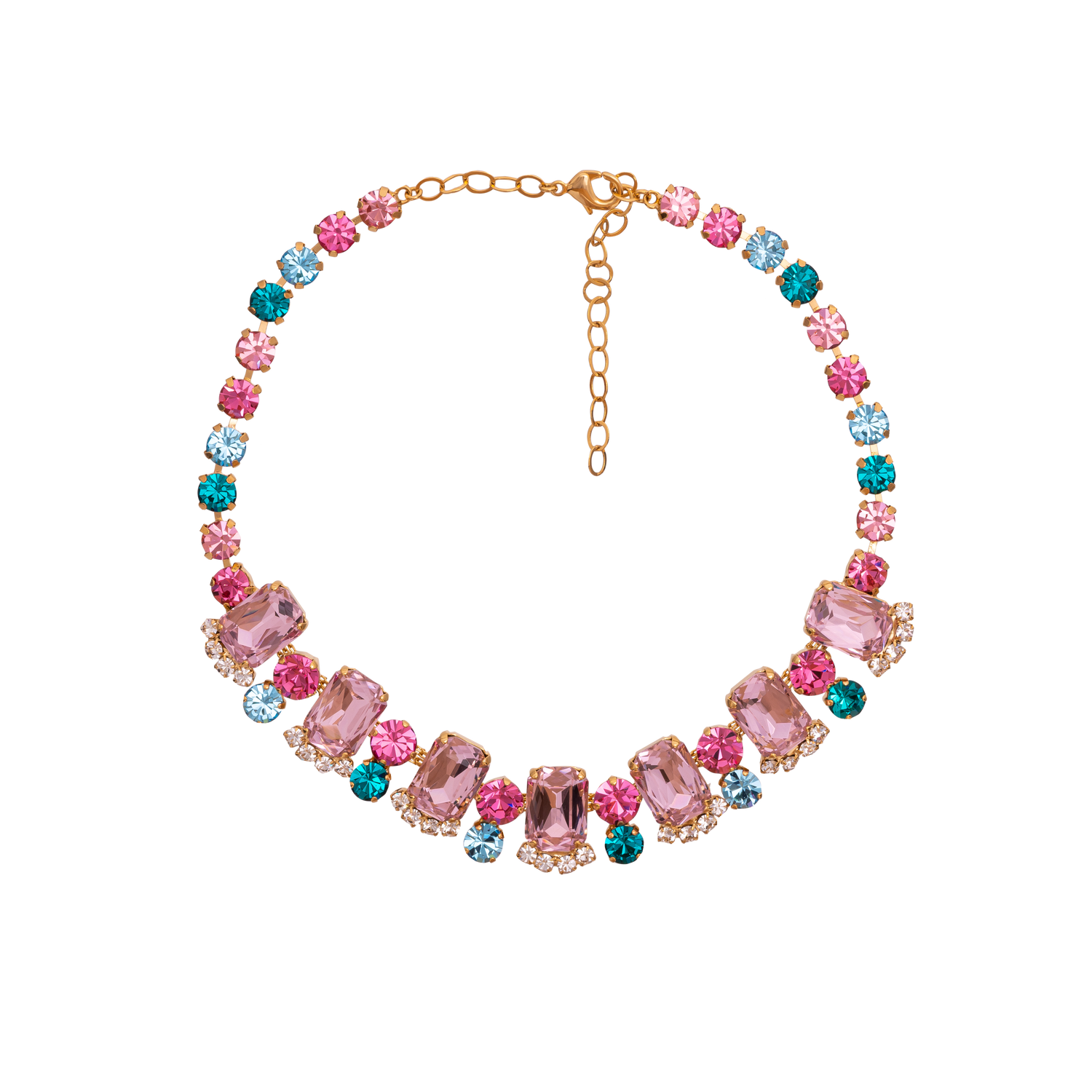 Collana In Strass, Pietre E Ottagonali Maracaibo