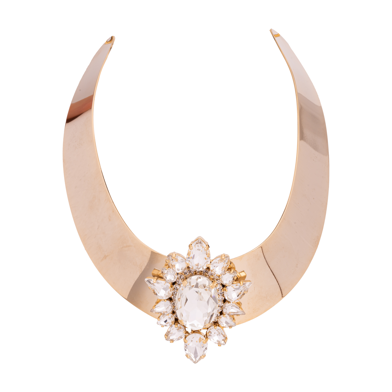 Collana Metallica In Strass E Pietre Gocce La Rosa Dei Venti