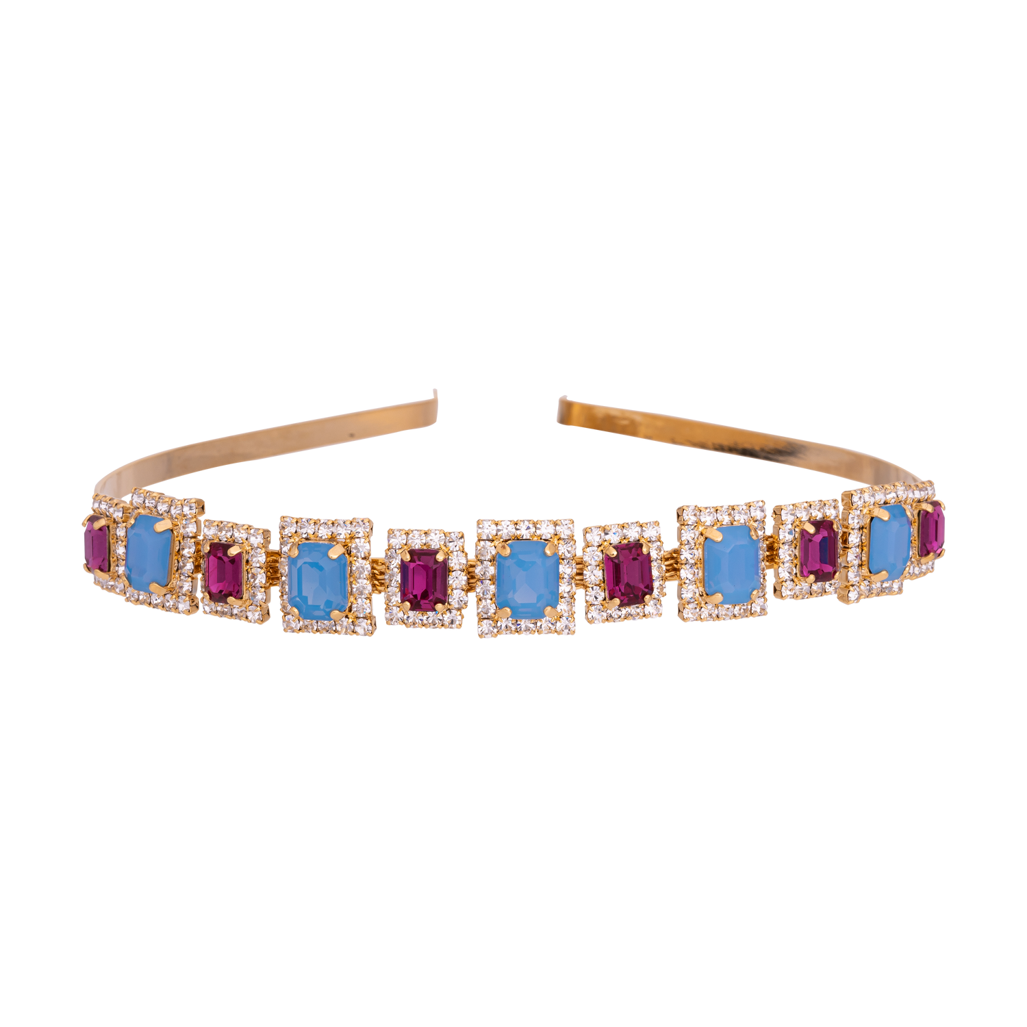 User Fermacapelli Ilaria Strass In Pietre Ottagonali ST609 , ST608 E Strass PP18 In Ottone Anallergico