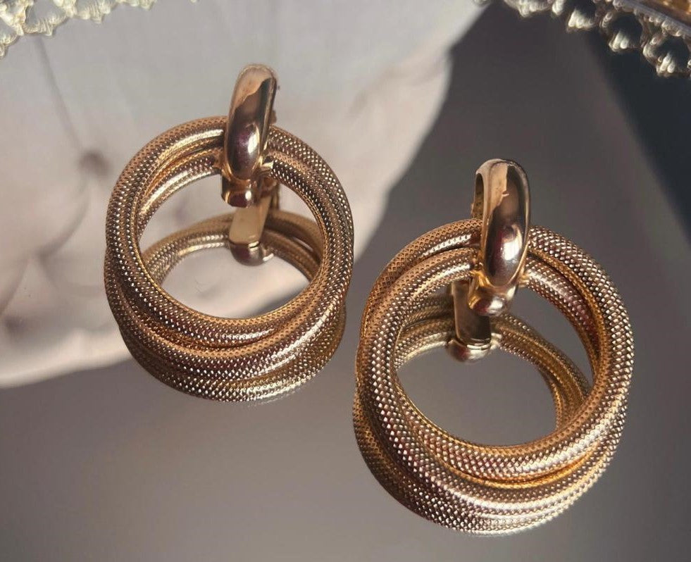 User Orecchini in metallo lavorato "Vintage Snake" , in ottone antiallergico