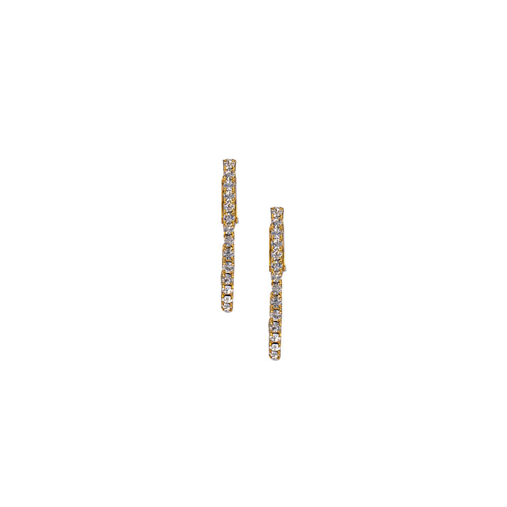 Orecchini strass Oval Shape Hoops grande