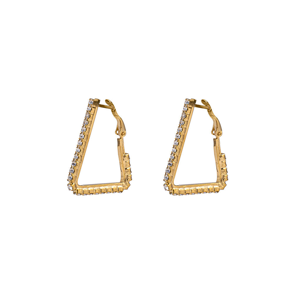 Orecchini triangle strass Shine Hoops
