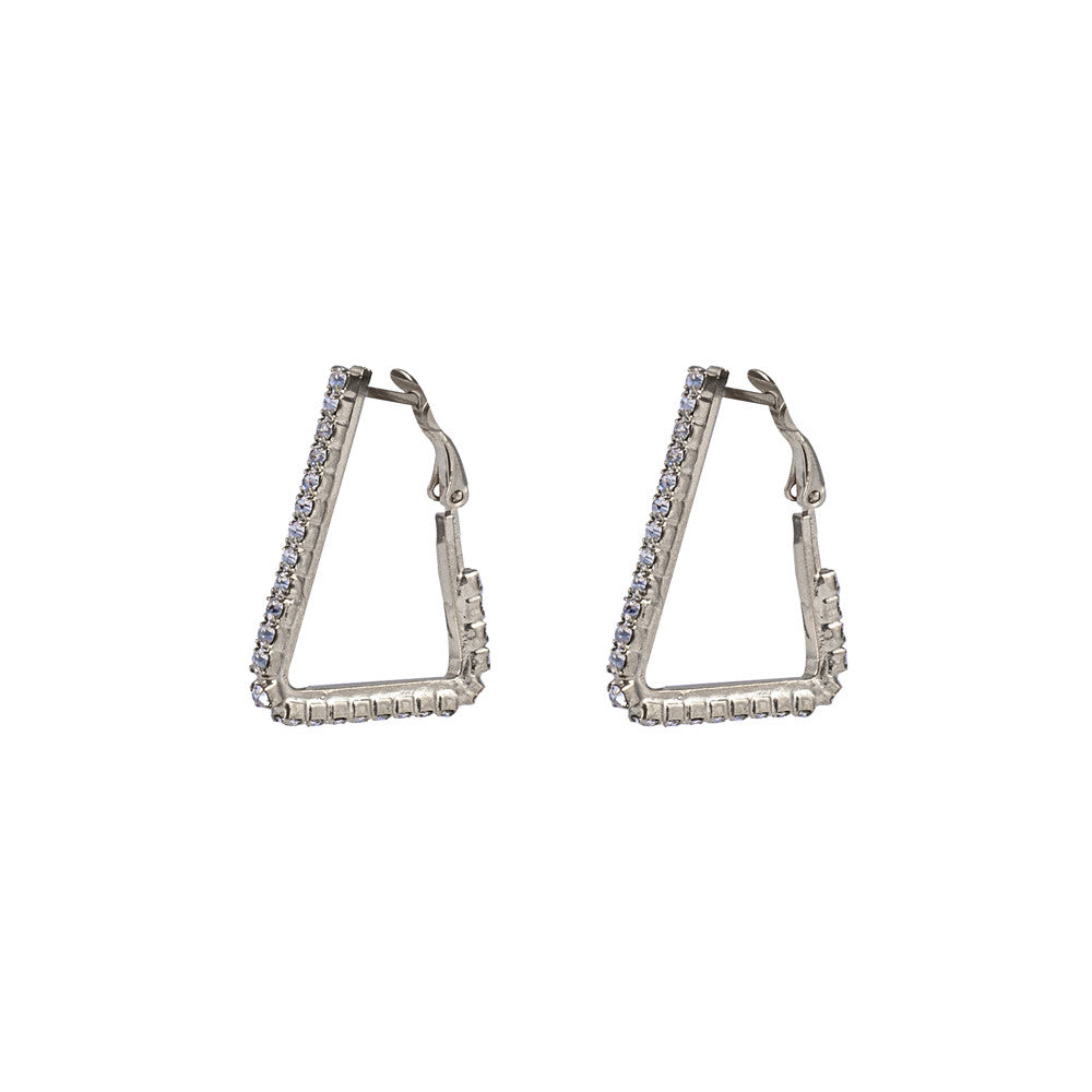 Orecchini triangle strass Shine Hoops