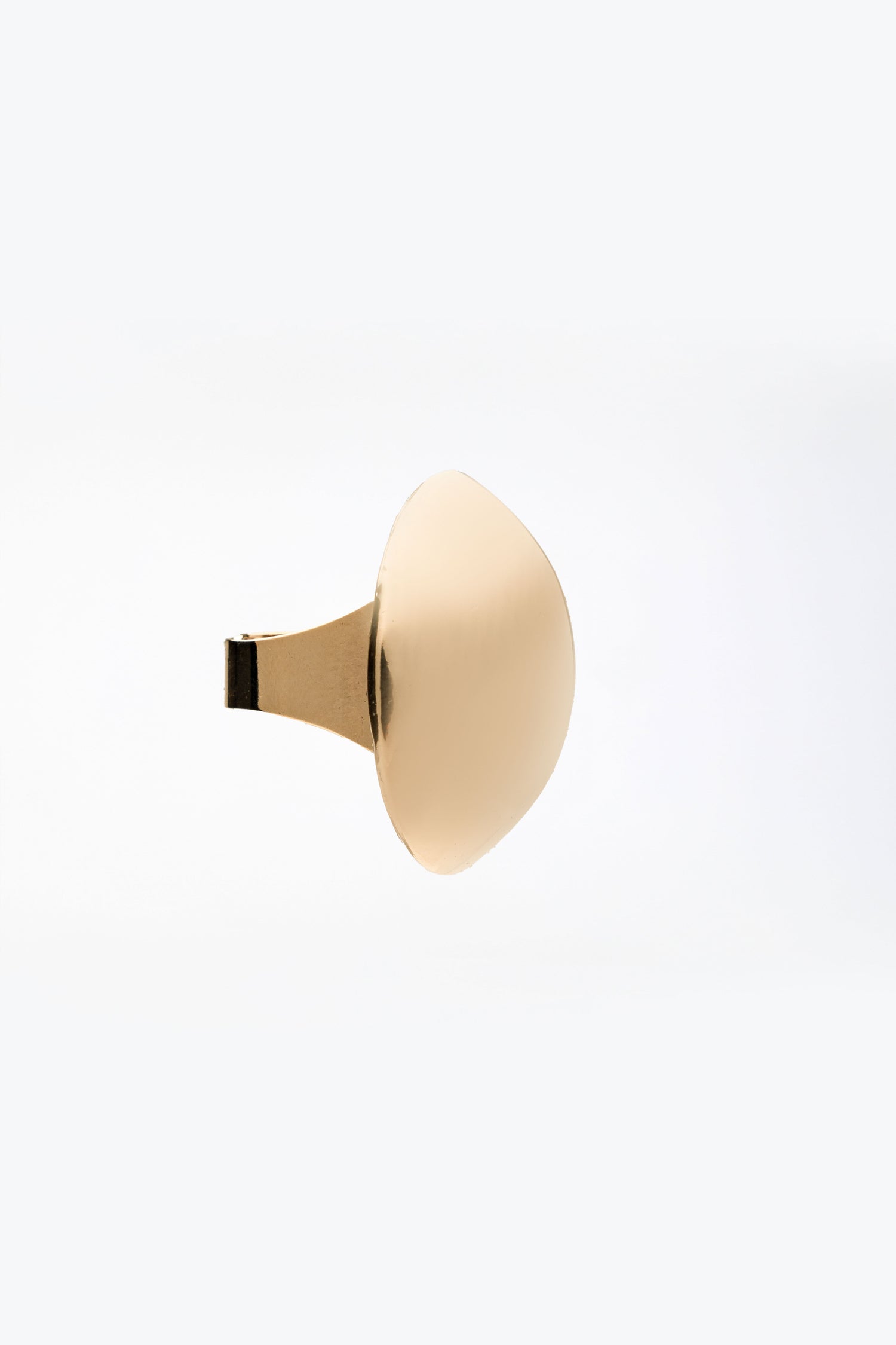Anello Bombato in Ottone Dorato dal Design Minimal e Audace Iris