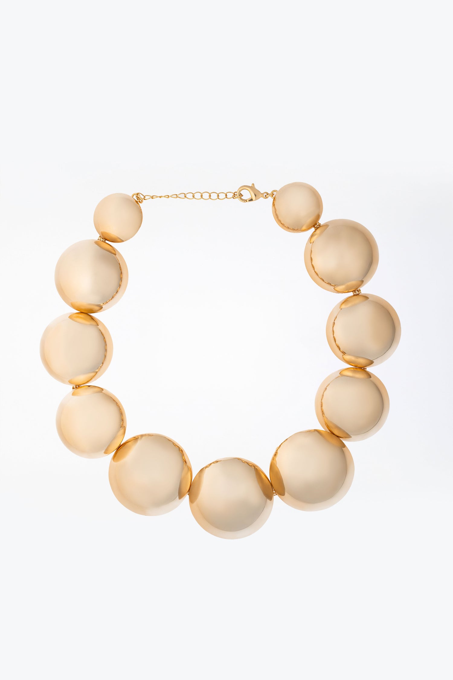 Collana con Perle Sferiche in Metallo Dorato Galatea Lumina