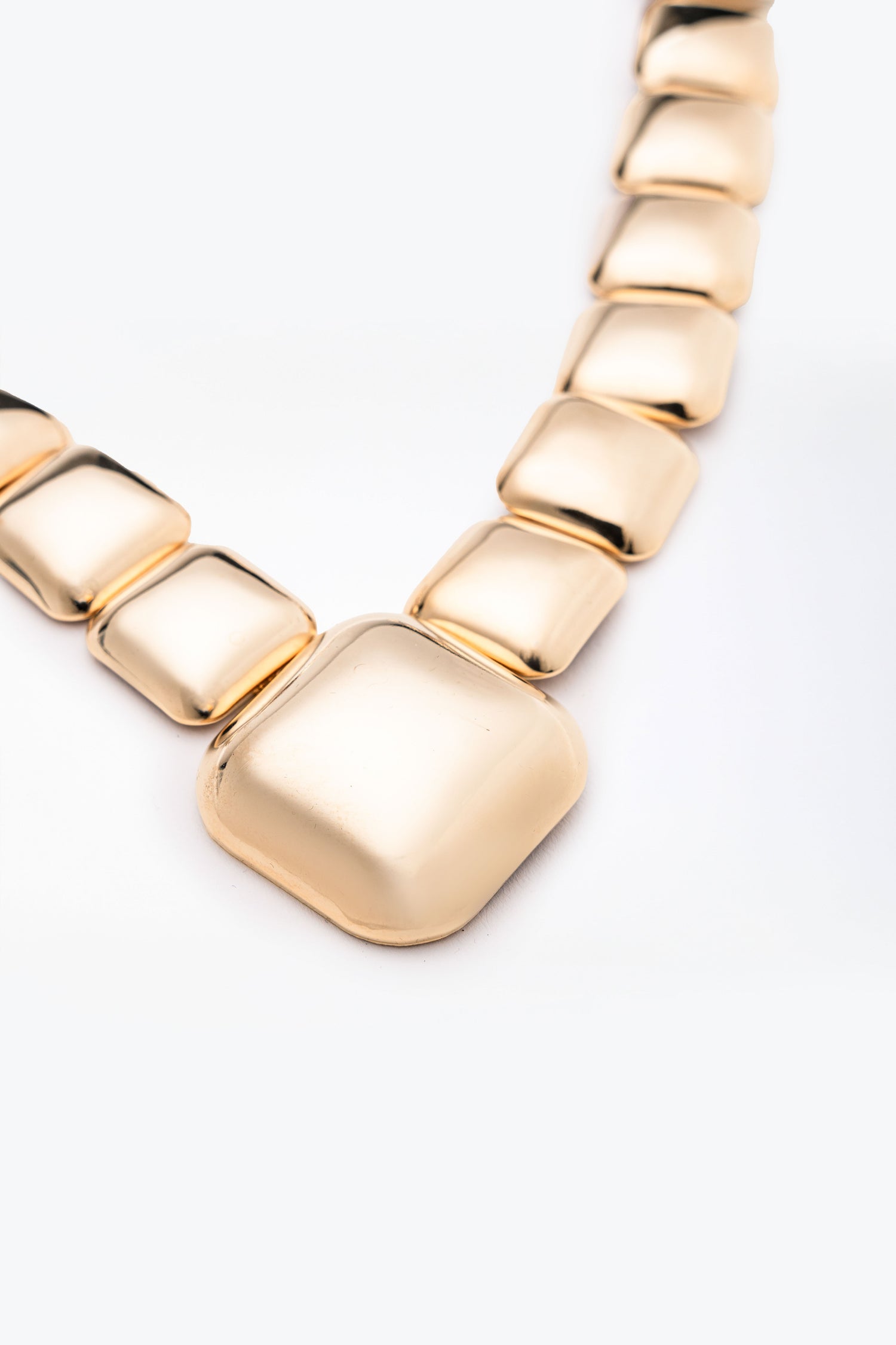 Collana con Elementi Quadrati in Metallo Dorato Veronica Luxe