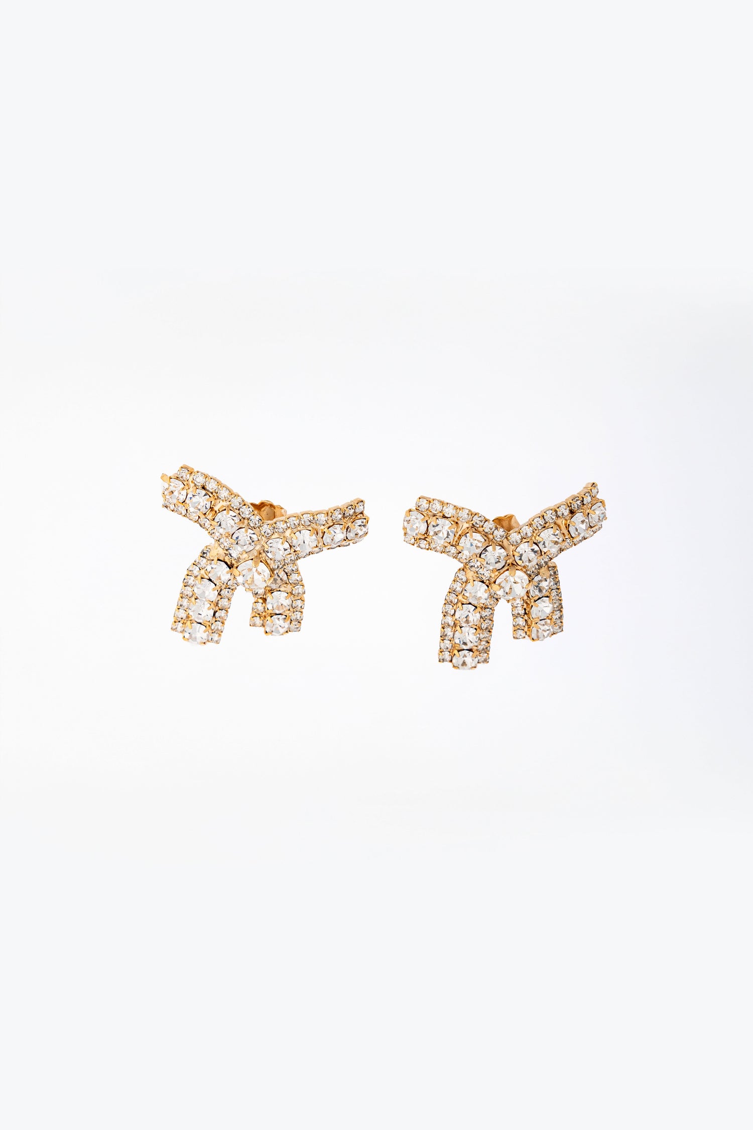 Orecchini Fiocco di Strass in Ottone Anallergico Vivienne