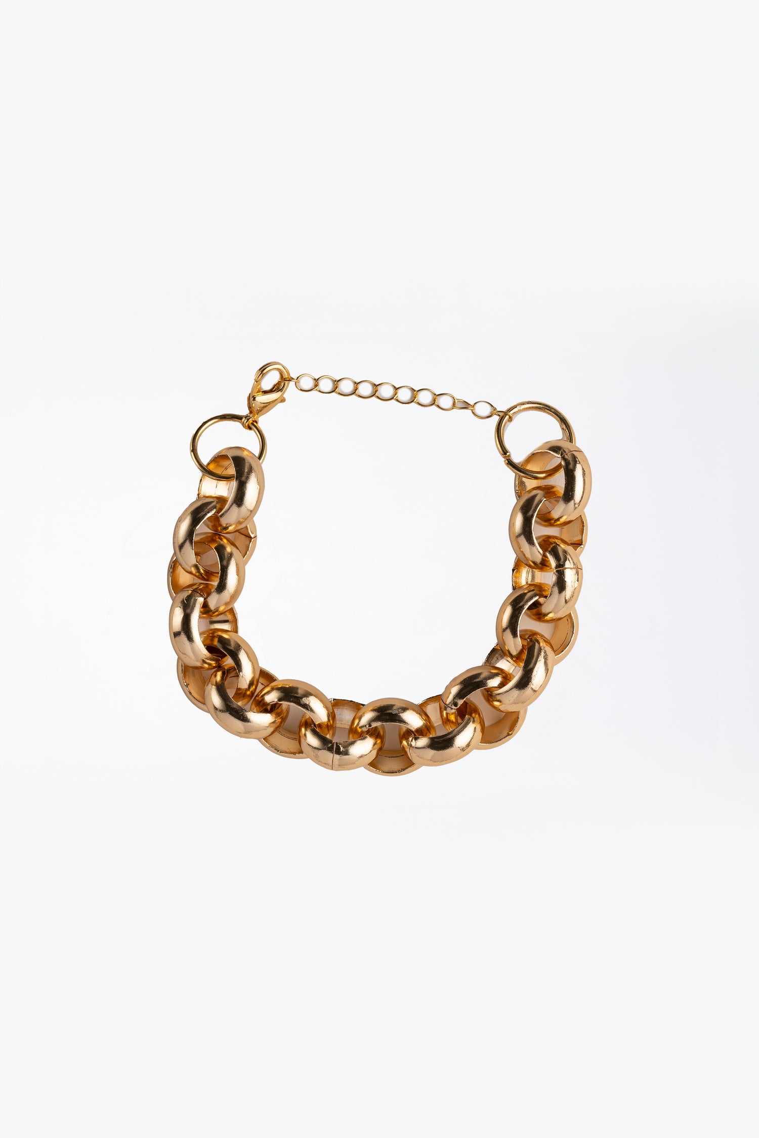 Bracciale Onde Dorate a Maglia Rotonda