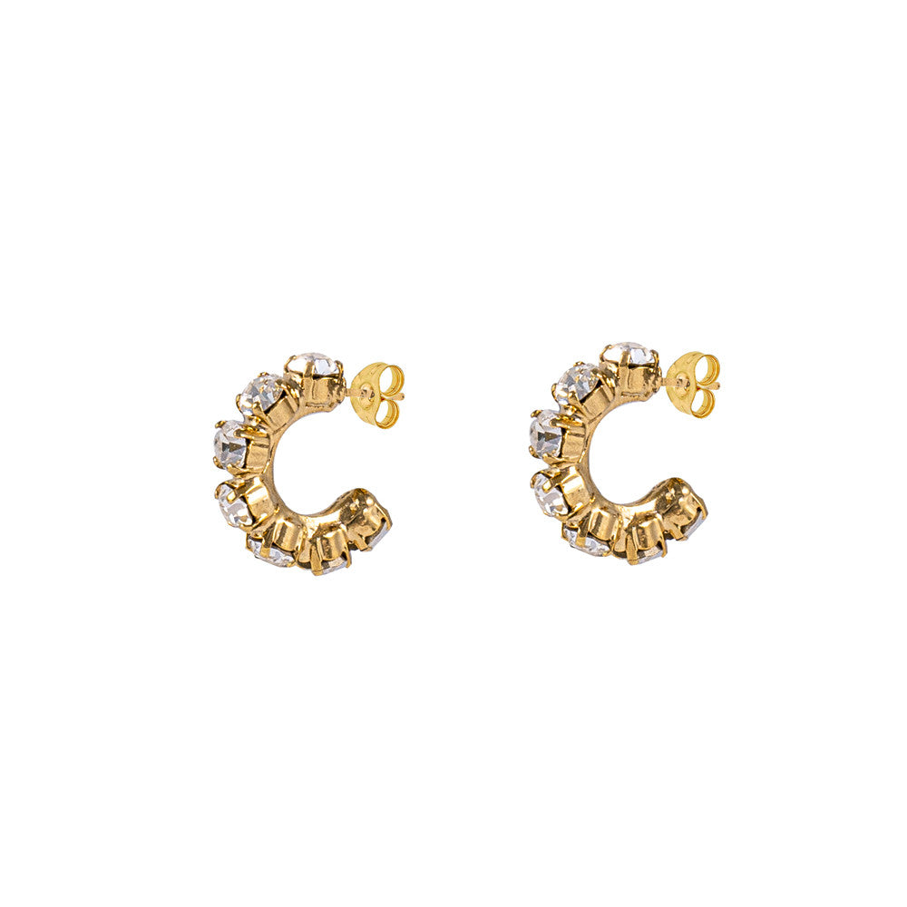 Orecchini Shine Hoops con pietre