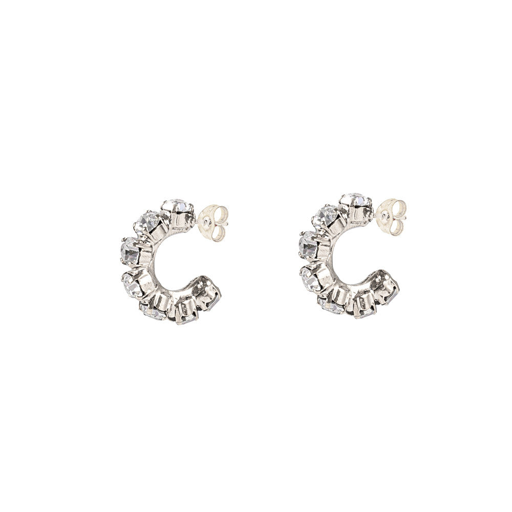 Orecchini Shine Hoops con pietre