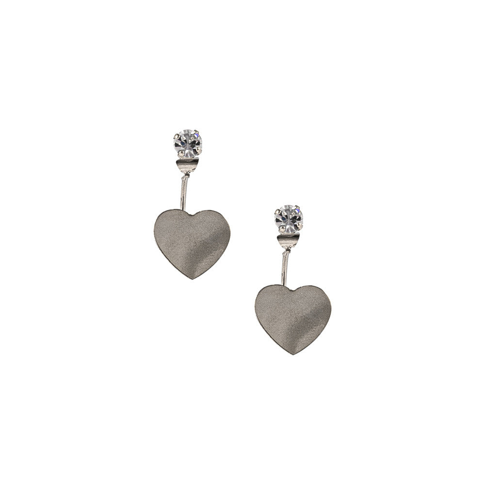 Orecchini Piercing sweet heart con punto luce a lobo