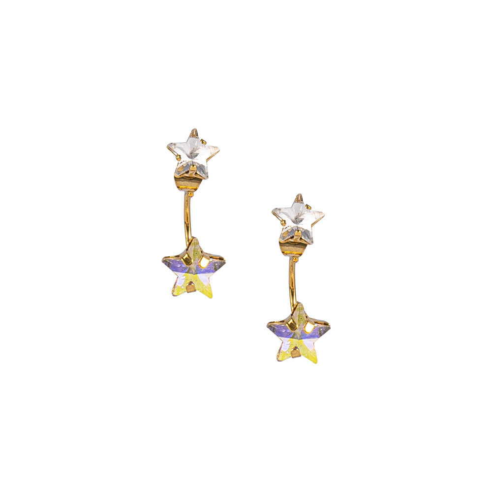 Orecchini Piercing double sweet stars pietra
