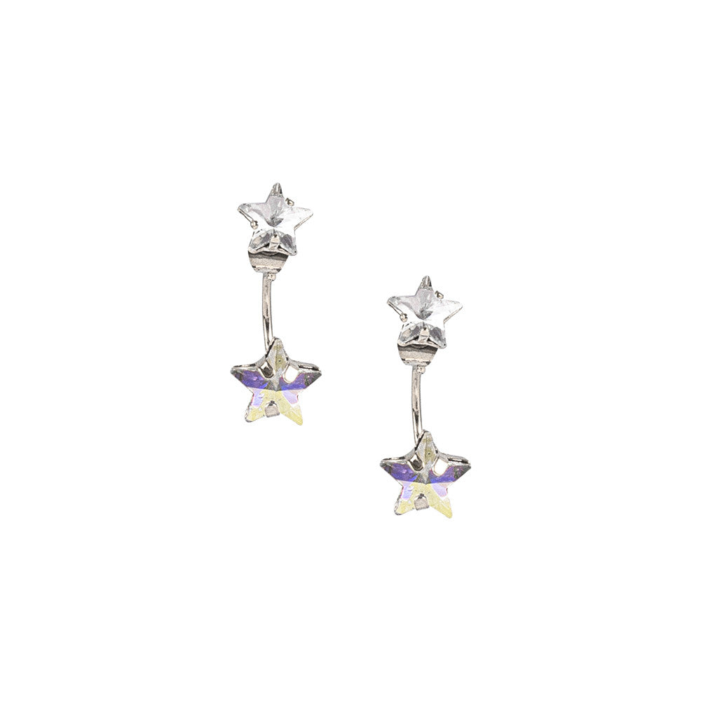 Orecchini Piercing double sweet stars pietra