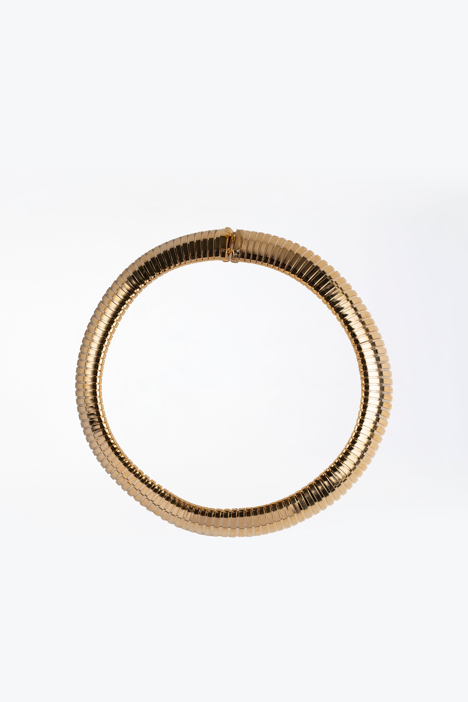 Collana Girocollo Dorata Effetto Snake Big