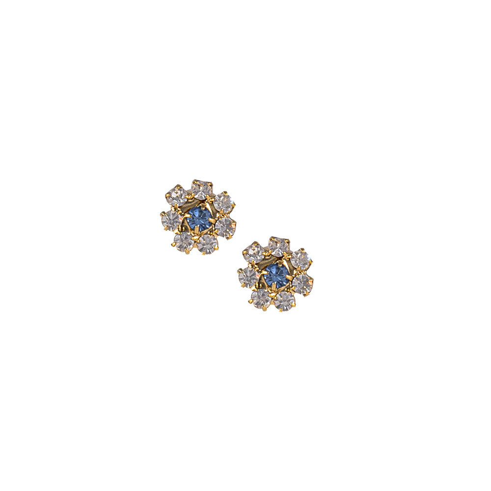 Orecchini lobo strass Magic Flower