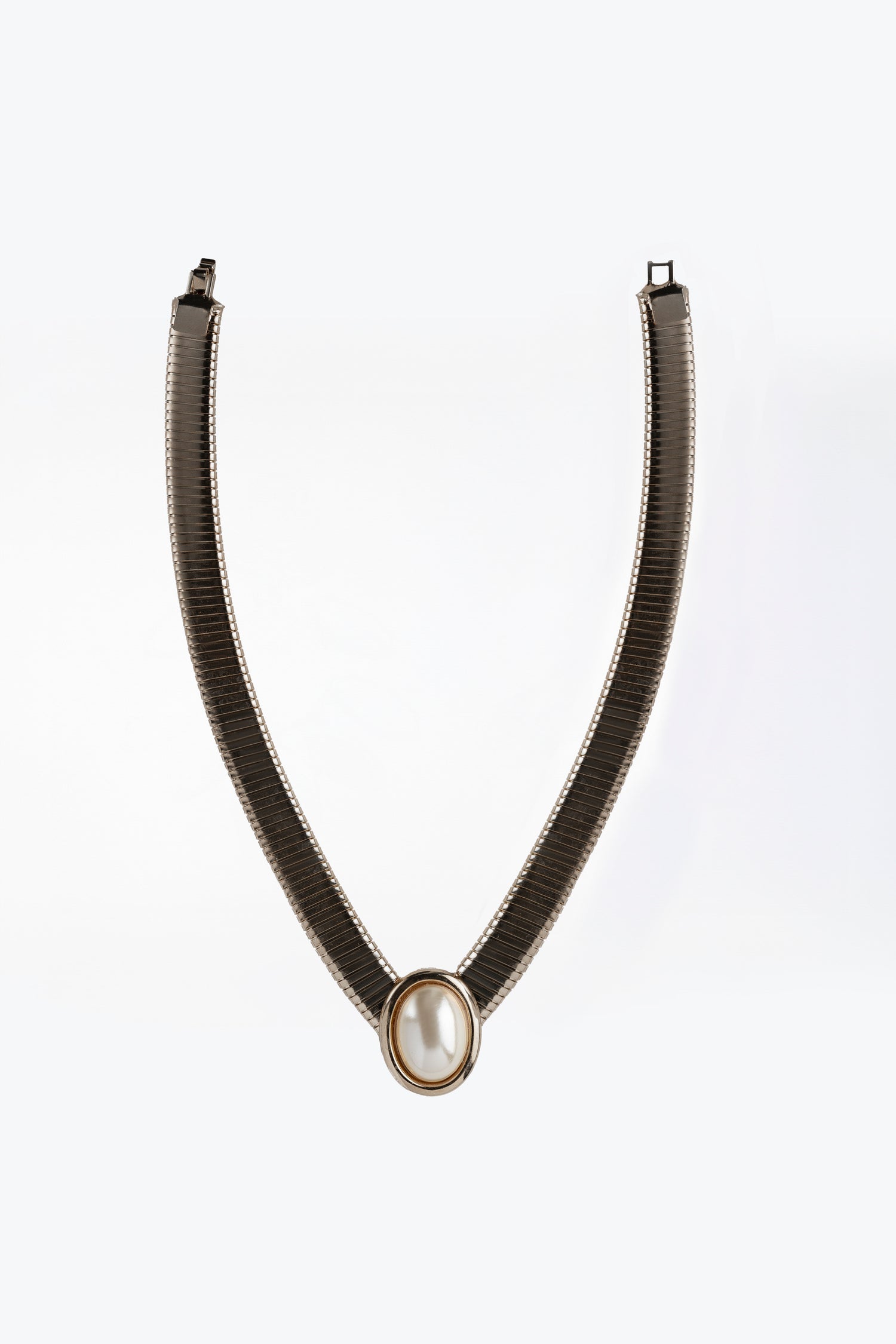 Collana Tubo Gas con Ovale Cabochon con Ovale 18x25
