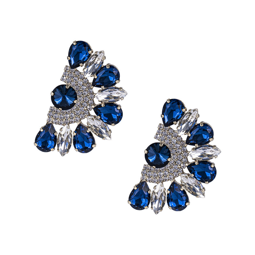 Orecchini strass Pavone con pietre